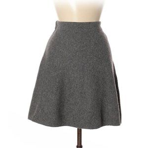 NWT Tahari Gray Wool Skater Mini Skirt